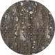 8' Chocolate And Beige Abstract Washable Round Rug With UV Protection