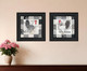 Set Of Two Rooster I Black Framed Print Wall Art