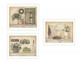 Set Of Three Garden Bath 2 White Framed Print Bathroom Wall Art