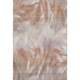 3' X 5' Copper And Ivory Abstract Washable Area Rug With UV Protection