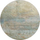 8' Wheat And Beige Abstract Washable Round Rug With UV Protection