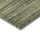 5' X 8' Green And Charcoal Striped Washable Area Rug With UV Protection