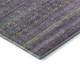 9' X 12' Purple And Green Striped Washable Area Rug With UV Protection