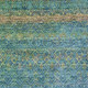 3' X 5' Teal And Copper Striped Washable Area Rug With UV Protection