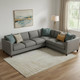 9' X 12' Beige And Brown Abstract Washable Area Rug With UV Protection