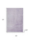 3' X 5' Lavender And Silver Abstract Washable Area Rug With UV Protection