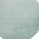 8' Mint Green And Silver Abstract Washable Round Rug With UV Protection