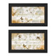 Set Of Two Plant Kindness Black Framed Print Wall Art