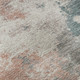 8' X 10' Coral And Teal Abstract Washable Area Rug With UV Protection