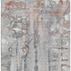 5' X 8' Copper And Gray Abstract Washable Area Rug With UV Protection