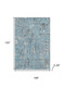 10' X 14' Denim Blue And Gray Abstract Washable Area Rug With UV Protection