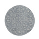5' Blue And Ivory Wool Floral Hand Tufted Round Rug