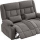 47" Gray Microfiber Manual Reclining Loveseat With Storage and Toss Pillows