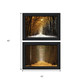 Set Of Two Golden Forest Path Black Framed Wall Art