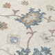8' X 10' Ivory Brown And Blue Floral Washable Indoor Outdoor Area Rug