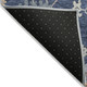 10' X 14' Navy Blue Beige And Gray Floral Washable Indoor Outdoor Area Rug
