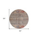 8' Gray Tan And Terra Cotta Round Floral Washable Indoor Outdoor Area Rug