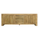 94" Natural Distressed Solid Wood Three Drawer Sideboard With Four Doors