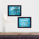 Set Of Two Beach Life 1 Black Framed Wall Art