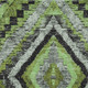 10' X 14' Artichoke Green And Gray Aztec Washable Indoor Outdoor Area Rug