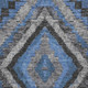 9' X 12' Blue And Gray Aztec Washable Indoor Outdoor Area Rug