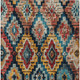5' X 8' Rust And Blue Aztec Washable Indoor Outdoor Area Rug