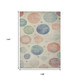 9' X 12' Ivory And Peach Geometric Washable Indoor Outdoor Area Rug