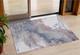 3' X 5' Blush And Gray Abstract Washable Indoor Outdoor Area Rug