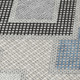 8' Gray Gold And Charcoal Round Geometric Washable Indoor Outdoor Area Rug