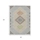 5' X 8' Pewter Copper And Silver Geometric Washable Indoor Outdoor Area Rug