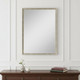 38" Silver Wood Accent Mirror