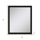 32" Dark Brown Wood Accent Mirror