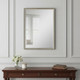 38" Silver Wood Accent Mirror