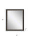 33" Dark Brown Framed Accent Mirror