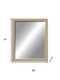 31" Silver Wood Accent Mirror