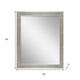 45" Silver Solid Wood Framed Accent Mirror