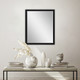 30" Black Solid Wood Framed Accent Mirror