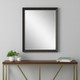 32" Dark Brown Framed Accent Mirror