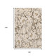 9' X 12' Khaki Gray And Ivory Floral Washable Area Rug With UV Protection