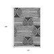 10' X 14' Black And Ivory Geometric Distressed Washable Area Rug With UV Protection