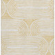 8' X 10' Gold And Ivory Geometric Distressed Washable Area Rug With UV Protection