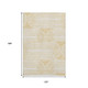 10' X 14' Gold And Ivory Geometric Distressed Washable Area Rug With UV Protection