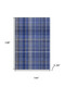 9' X 12' Navy Blue And Gray Plaid Washable Area Rug With UV Protection