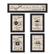 Set Of Five Kitchen Friendship Collection II 2 Black Framed Print Kitchen Wall Art