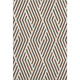 9' X 12' Brown And Ivory Geometric Washable Area Rug With UV Protection
