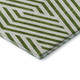 9' X 12' Olive Green And Ivory Geometric Washable Area Rug With UV Protection