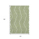 10' X 14' Olive Green And Ivory Geometric Washable Area Rug With UV Protection