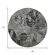 8' Gray And Taupe Abstract Washable Round Rug With UV Protection
