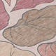 9' X 12' Blush And Ivory Botanical Leaves Washable Indoor Outdoor Area Rug