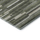 9' X 12' Olive Green Ivory And Gray Striped Washable Area Rug With UV Protection